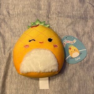 Squishmallows Zyta Pineapple 5” w/ Fuzzy Belly NWT
